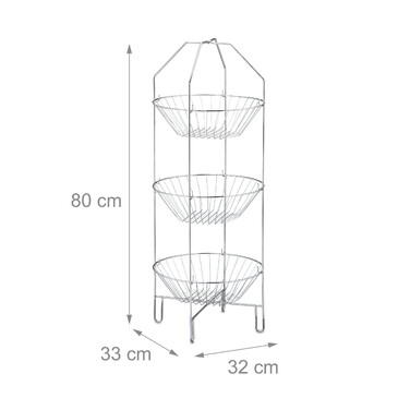 Relaxdays 3-Tier Obst Etagere