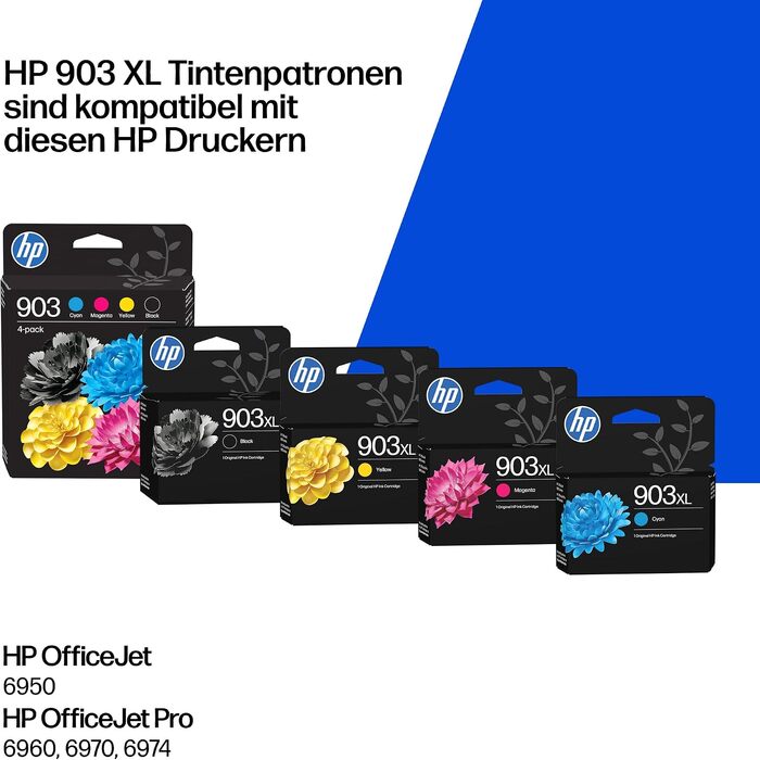 Оригінальний чорний картридж HP 903XL для принтера, підвищена ємність (нова версія)