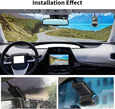 Авто Dash Cam Hikity: відеореєстратор для авто з широким кутом огляду 170°, нічне бачення, водонепроникний, сумісний з Android 15