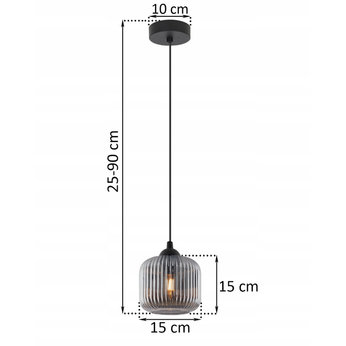 Підвісна лампа Light Home RIFFLE 1, 1 точка освітлення, цоколь E27