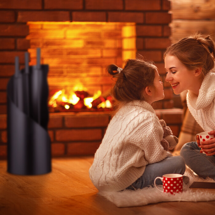 Relaxdays Fireplace Set, 4-Piece