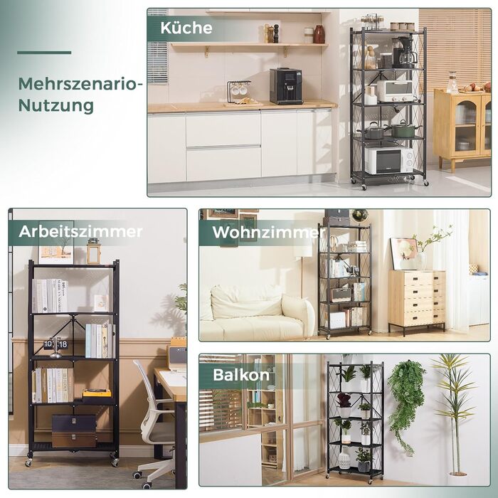 Deanic 5-Tier Folding Heavy Duty Shelf