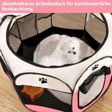 Летворешітка для цуценят та котів, вольєр для тварин у квартиру, 114x114x58 см (рожевий)