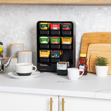 Підставка та органайзер для чайних пакетиків Mind Reader 'Baggy' - 180 пакетиків, чорний