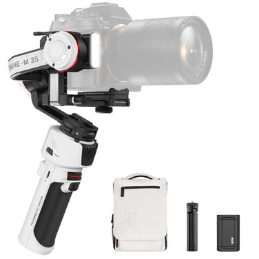 ZHIYUN Crane M3S: Стабілізатор камери 3-осі, 1000Lux LED-освітлення, Bluetooth, дисплей 1.22', 705г, для DSLR, Mirrorless, смартфонів, Action Cam