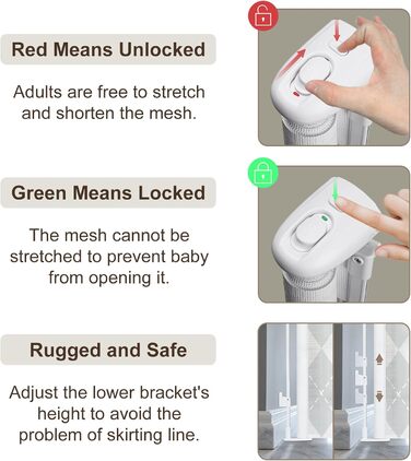 Захисне ворота для дитячих воріт, захист від падіння сходами, для дітей, котів та собак, 86 x 330 см