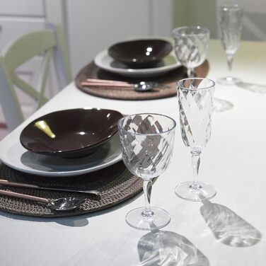 Набір келихів Omada Design Linea Diamond 4 шт., 27,5 cl, акрил, кольорові, для дому та відпочинку