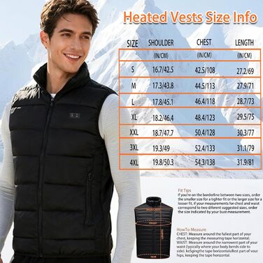 Тепла жилетка з підігрівом для чоловіків та жінок з Powerbank, 12 зон нагріву, 3 температурні режими, 20000mAh, 3XL