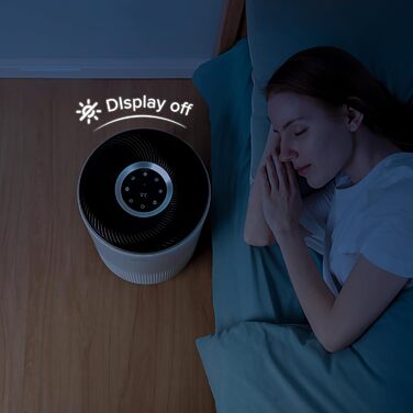 Повітряочищувач LEVOIT Core 400S з HEPA-фільтром та активованим вугіллям, для алергіків, до 90 м², тихий, PM2.5, автоматичний режим, керування через додаток та Alexa, сріблясто-білий