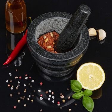 Морська гармата Relaxdays з пестиком, сірого кольору, 14 см, 400 мл - для спецій та трав