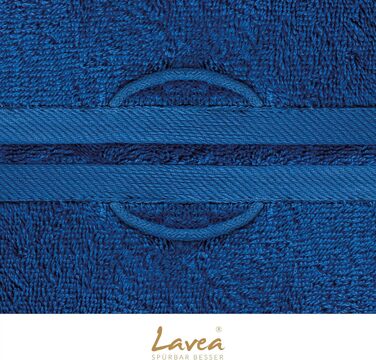Набір махрових рушників Lavea Elena з 100% бавовни, 10 предметів, Royalblau (Королівський синій) — 4 рушники для рук, 2 банні, 2 гостьові та 2 рукавички