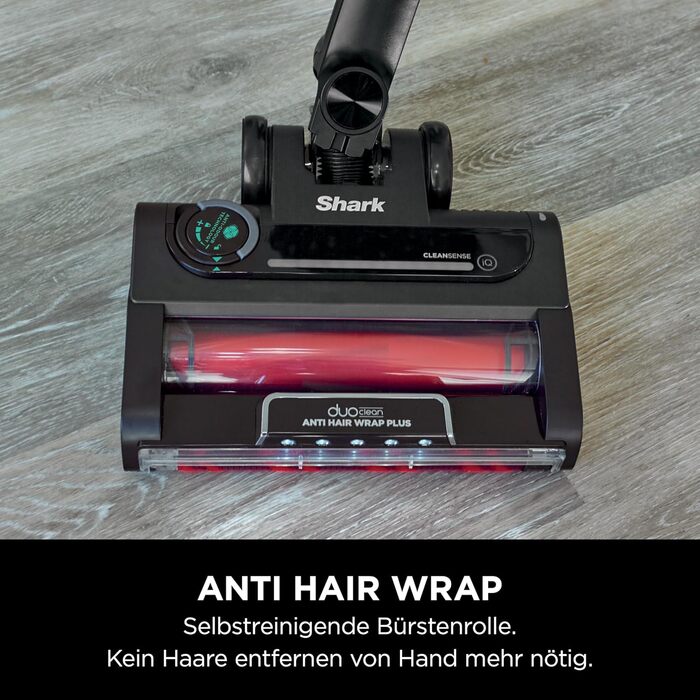Shark Stratos бездротовий акумуляторний пилосос PowerFins Plus, 60 хв роботи, Anti-Hair Wrap, CleanSense IQ, насадки для щілин та різних поверхонь, рожеве/антрацитове, IZ400EU (набір Stratos для видалення шерсті тварин та догляду за авто)