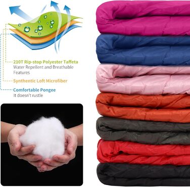 Сплячий мішок 3-4 сезони Ultraleicht Mumienschlafsack (800г/1600г) для дорослих - Outdoor, Camping, Trekking, Indoor, блакитний