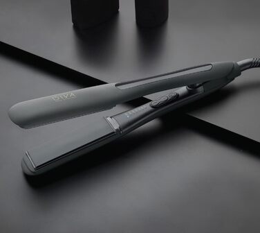 Diva Pro Styling Wide Digital Styler - Extra Wide Ceramic Plates - Even Heat Distribution - 3m Cord, Black