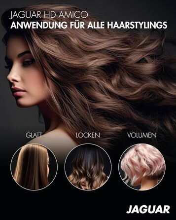 Фен JAGUAR Föhn HD AMICO: потужний професійний фен з миттєвою кнопкою охолодження та індивідуальними налаштуваннями температури та швидкості для створення унікальних зачісок