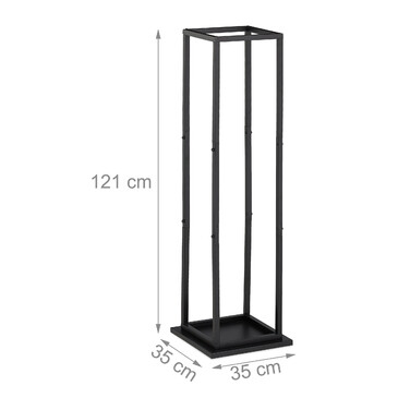 Relaxdays Tall Metal Firewood Rack