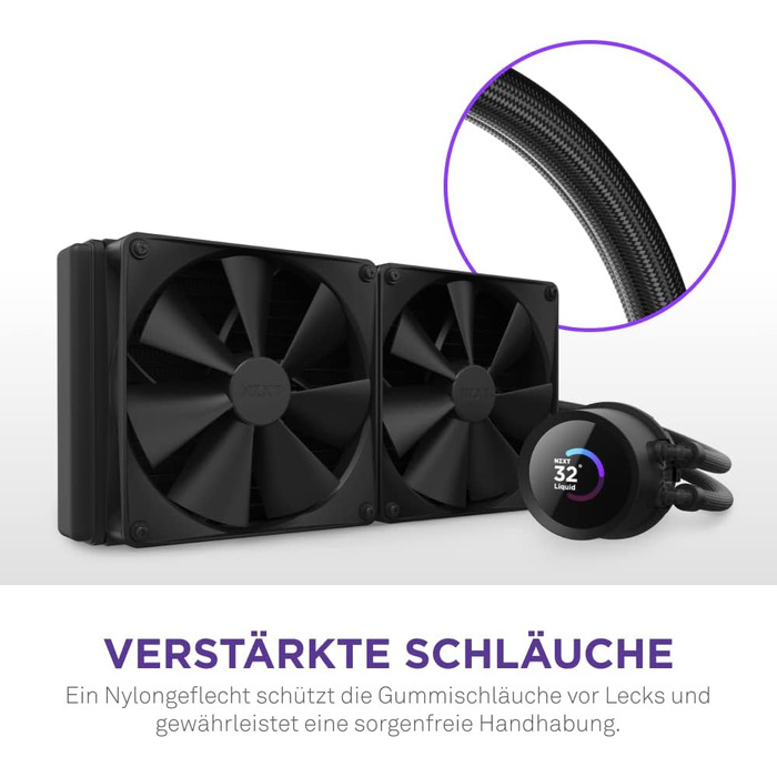 NZXT Kraken 2023: Рідинний кулер для ЦП AIO 280мм з LCD-дисплеєм - Чорний