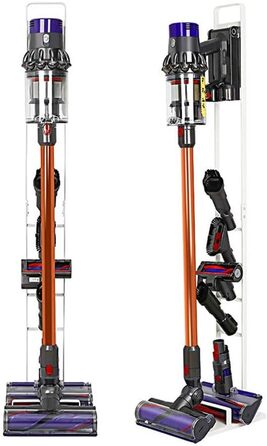 Підставка для пилососів Dyson: Organizer та кріплення для Dyson Gen5, V15s, V15, V12 Slim, V11, V10, V8, V7, V6, DC30, DC35 (білий)