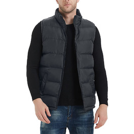 Чоловіча жилетка MADHERO з коміром-стійкою, стьобана безрукавка, XXL, темно-сірий