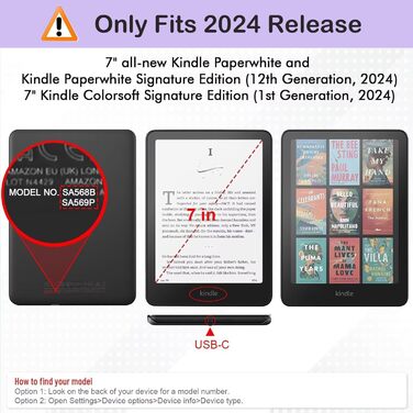 Чохол для Kindle Paperwhite 5/6/7/12 (2012-2024) MOKASE з підставкою, петлею та кишенькою, Pine Green