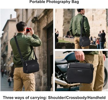 Сумка для фотоапарата Kameratasche: компактна сумка-переноска для DSLR та бездзеркальних камер Sony, Canon, Nikon, Panasonic, Fuji, Samsung, Casio