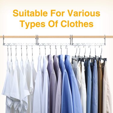 Набір вішалок для одягу HOUSE DAY 8 шт. металеві, неслизькі, для шафи, L26 см