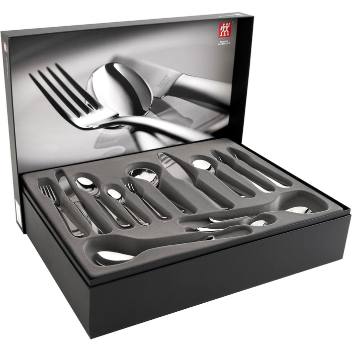 Набір столових приборів ZWILLING Nottingham 68 предметів для 12 осіб, нержавіюча сталь 18/10, полірування, сріблястий, преміум якість