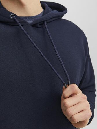 Чоловічий худі Jack & Jones однотонний з капюшоном, колір Navy Blazer