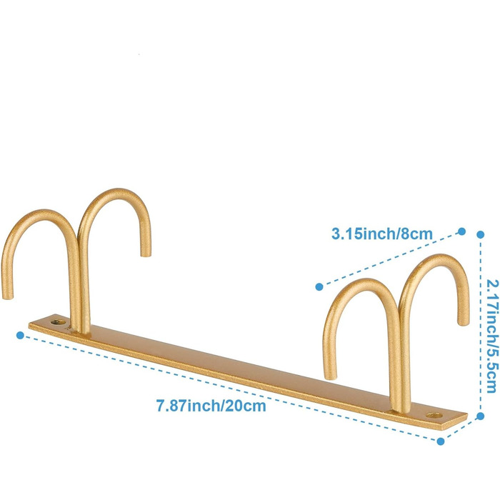 Тримач для чашок під шафу FOMANSH, 12 гачків для чашок, білий (золотий)