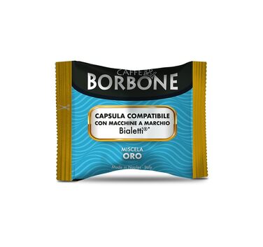 Кава в капсулах Caffè Borbone Gold (Золота суміш), сумісні з кавомашинами Bialetti, 100 шт