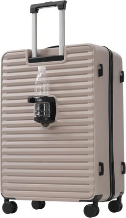 Набір валіз Merax TSA 3 шт. (M-L-XL) з телескопічним ручками та 4 колесами, чорний, PP-матеріал