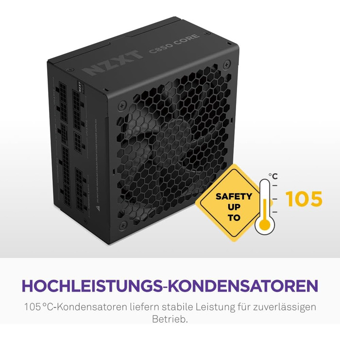 Блок живлення NZXT C850 Gold Core 850W ATX 3.1, 80+ Gold, чорний