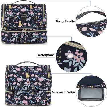 Жіноча сумочка для туалетних аксесуарів Lychii, сумочка-органайзер для подорожей, підходить для валізи та ручної поклажі, колір: морська хвиля