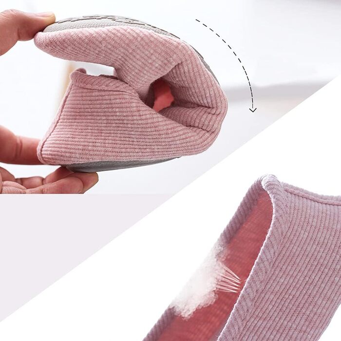 Жіночі дитячі тапочки з бавовни, м'які балетки з милим бантиком, теплі домашні тапочки для дому, спальні, вітальні, офісу (39/40 EU, Рожеві)