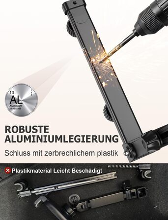 Утримувач для планшету в авто OHLPRO - розсувний, 48 см, універсальний, сумісний з iPad, смартфонами, Switch, з металевими кільцями
