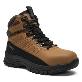 Черевики безпеки Spietz для чоловіків: легкі робочі черевики з композитною захисною капою, антистатичні, неслизькі, водонепроникні, для промисловості та будівництва, коричневі, розміри EU 39–46 43 EU