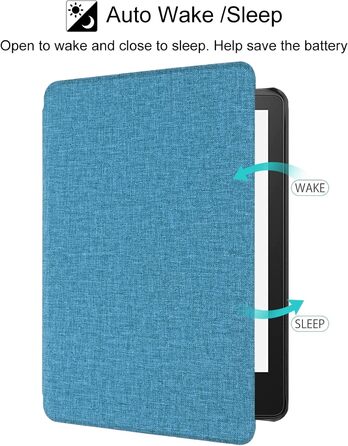 Чохол WALNEW для Kindle Paperwhite 11-го покоління (6.8 дюймів), синій, з функцією авто-сон/пробудження