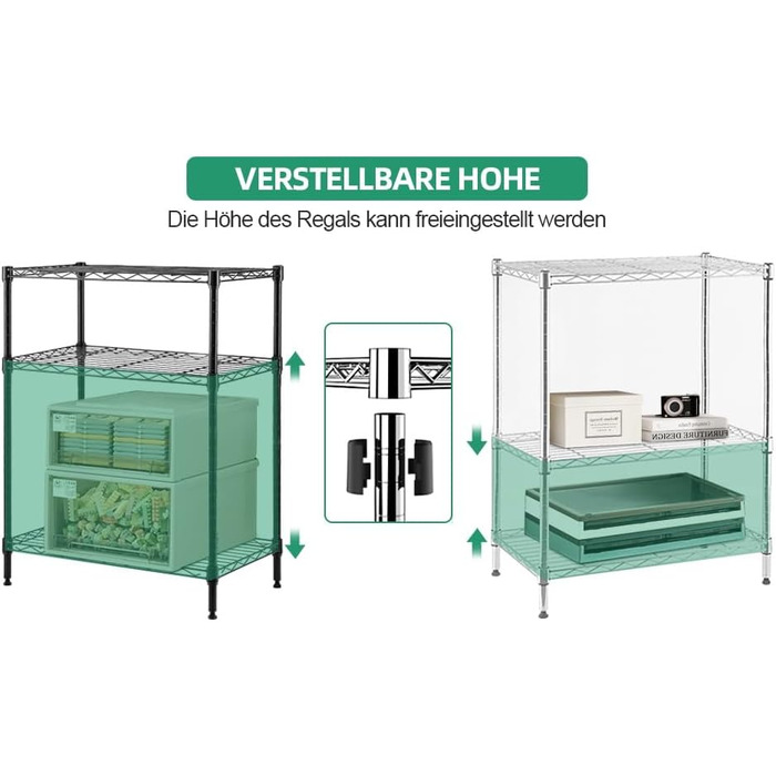 Nilpferd® Metal Wire Shelving Unit - 5 Shelves (89x39x179cm)