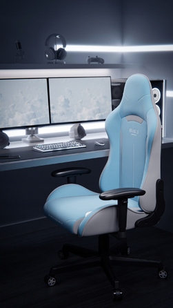 Ігрове крісло Diablo Chairs X-Starter, тканина, чорно-синє