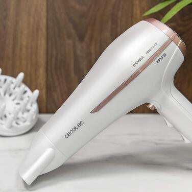 Фен Cecotec Bamba IoniCare 5200 Aura Black: Іонний, 2300W, Концентратор, Дифузор, DC-двигун, 2 швидкості, 3 температури