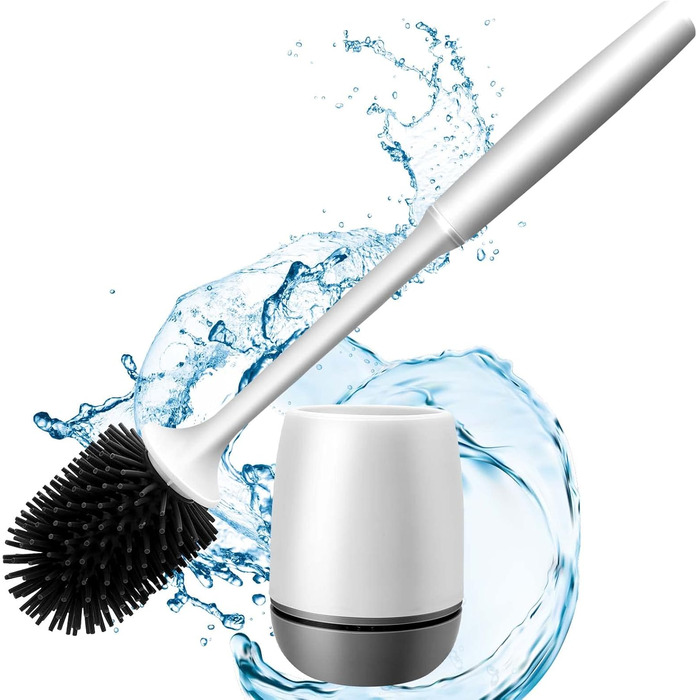 Силіконова щітка для унітазу Klobürste з підставкою, комплект для глибокого очищення, для ванної кімнати