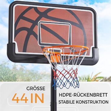 Yaheetech Adjustable Height Basketball Stand - Mobile Basketball System for Indoor/Outdoor Use - Water/Sand Fillable Hoop