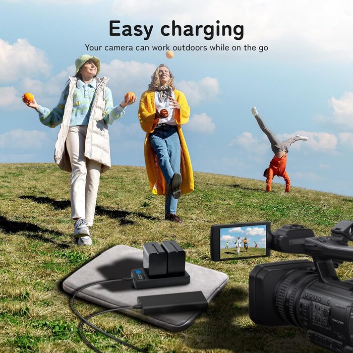 Акумулятор Sony NP-F970 8800mAh (2 шт.) + USB зарядний пристрій для NP-F960/950/930/550/570/750 для відеокамер, моніторів, світла