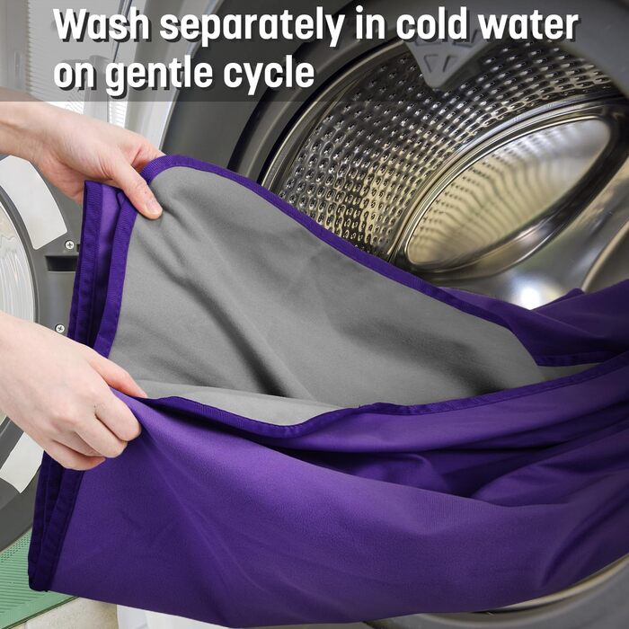 Водонепроникний килимок для собак Kritter Planet, м'який, захист від сечі, для дивану, ліжка, авто, меблів, XXL (229 x 203 см), (XL(203 x 152 см), фіолетовий/темно-сірий)