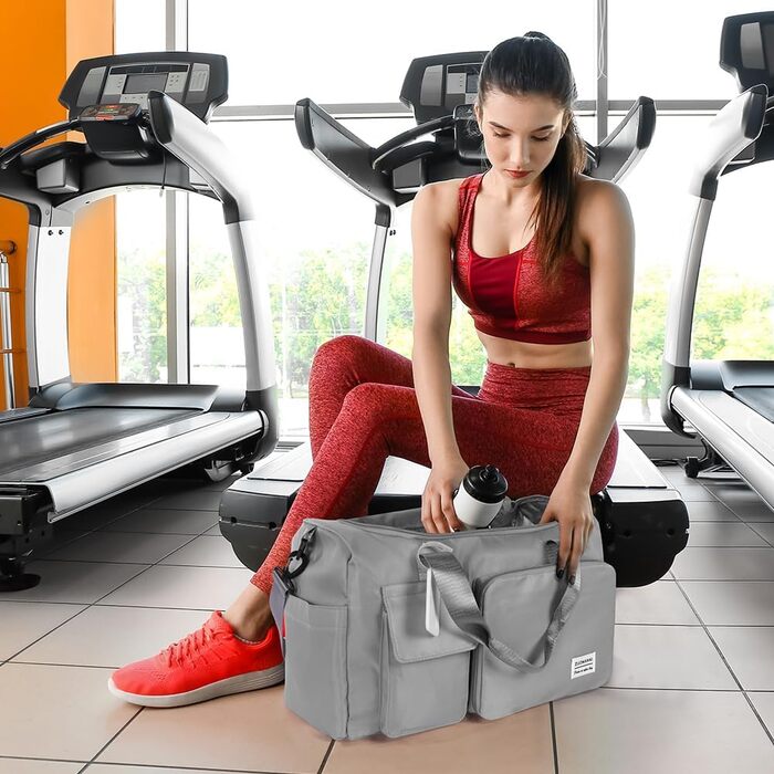 Спортивна сумка Flintronic 35L: водонепроникна дорожня сумка-валіза для подорожей, вихідних та спорту (з біркою) - синій (#5 сірий)