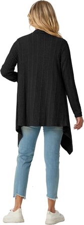 Кардиган жіночий Grecerelle з довгим рукавом, в'язаний, з кишенями, чорний