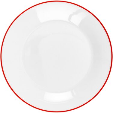 Набір посуду Baroni Home 18 предметів для 6 осіб: тарілки, супові тарілки, плоскі тарілки, тарілки для десерту/фруктів (Red Line, порцеляна)