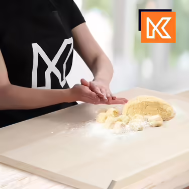 Дерев'яна дошка для тіста KADAX з тополі, 60x80 см, двостороння, з бортиками, традиційна для приготування локшини, випічки та вареників