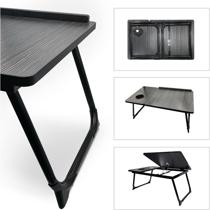 Складаний столик для ноутбука: портативний Lapdesk для ліжка та дивану з підстаканником