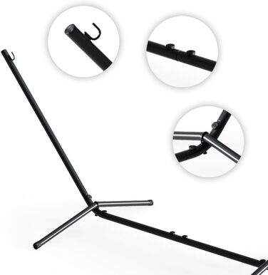 Oskar-Store Hammock Stand 350cm Metal Frame Hammock Stand Sun Lounger Metal